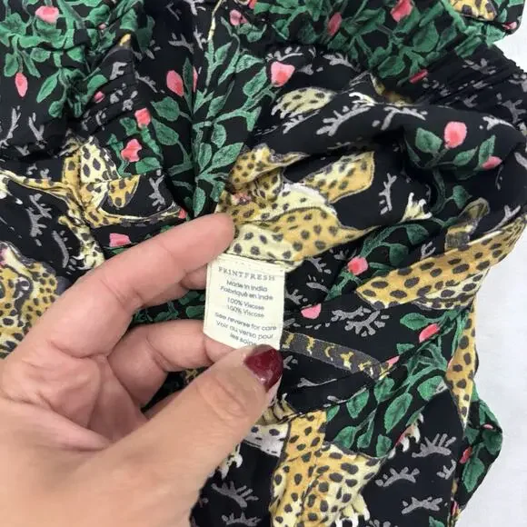 PrintFresh Medium Eco Satin Sweet Dreams Shorts Bagheera Ink Black PJ Shorts - Picture 4 of 8